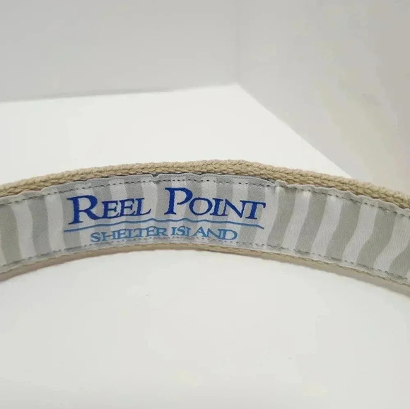 Reel Point Shelter Island Mens Belt Size 40 Embroidered Elk River - Picture 3 of 6